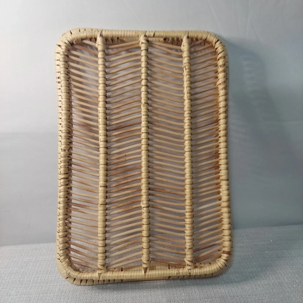 MCM Danish Rattan Serving Tray Modern Chic‎ Boho Bamboo Vintage 17